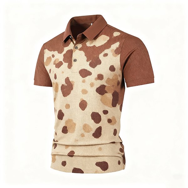 Solid Wrinkle-Resistant Men's Shirt - Premium Canvas Short Sleeve